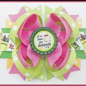 4.5 INCH "IT'S TIME FOR SCHOOL" HAIRBOW